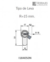 Cilindro de alta seguridad (1.181 x 1.181 in, niquelado, zona inferior  reforzada y doble embrague, 11.8 x 11.8 in)