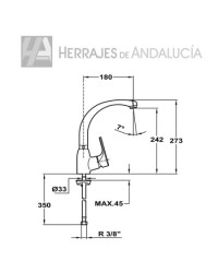 GRIFO TEKA MODELO MTP 915 COLOR CROMO