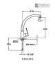 GRIFO TEKA CROMO MODELO IN 914  | GRIFO MONOMANDO CONDUCTO ALTO GIRATORIO | CARTUCHO DE DISCOS CERAMICOS ALTA RESISTENCIA