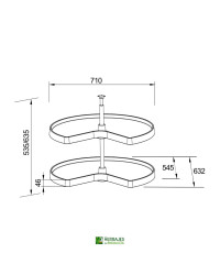 Torno giratorio modelo torino ancho 800mm