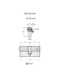 Cilindro alta seguridad it18 magnetico medida 30x30mm acabado niquel