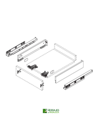 Juego guias para cajon s-line h-89 blanco 550 mm 