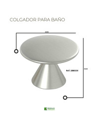 Colgador diÁbolo metÁlico acabado: cromo mate 35x60mm