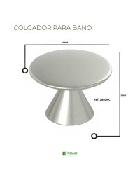 Colgador diÁbolo metÁlico acabado: nÍquel cepillado 35x60mm