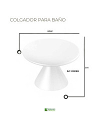 Colgador diÁbolo metÁlico acabado: blanco mate 35x60mm