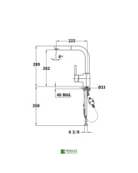 Grifo teka ark 938 i de acero inoxidable