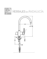 GRIFO DE COCINA TEKA MODELO OS200 | GRIFO MONOMANDO | FUNCION AGUA FILTRADA | 2 SALIDAS INDEPENDIENTES