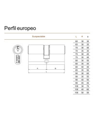 CILINDRO EUROPEO SERRETA TESA..30X30MM NIQUEL