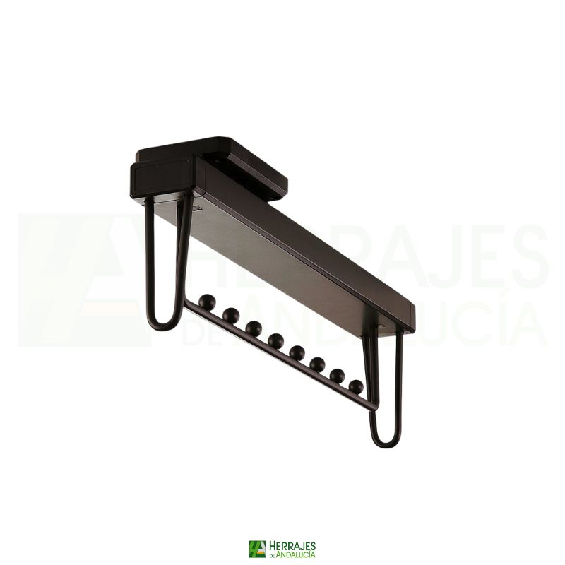 Perchero extraíble armarios 9 ganchos | Herrajes de Andalucía Perchero extraíble armarios 9 ganchos